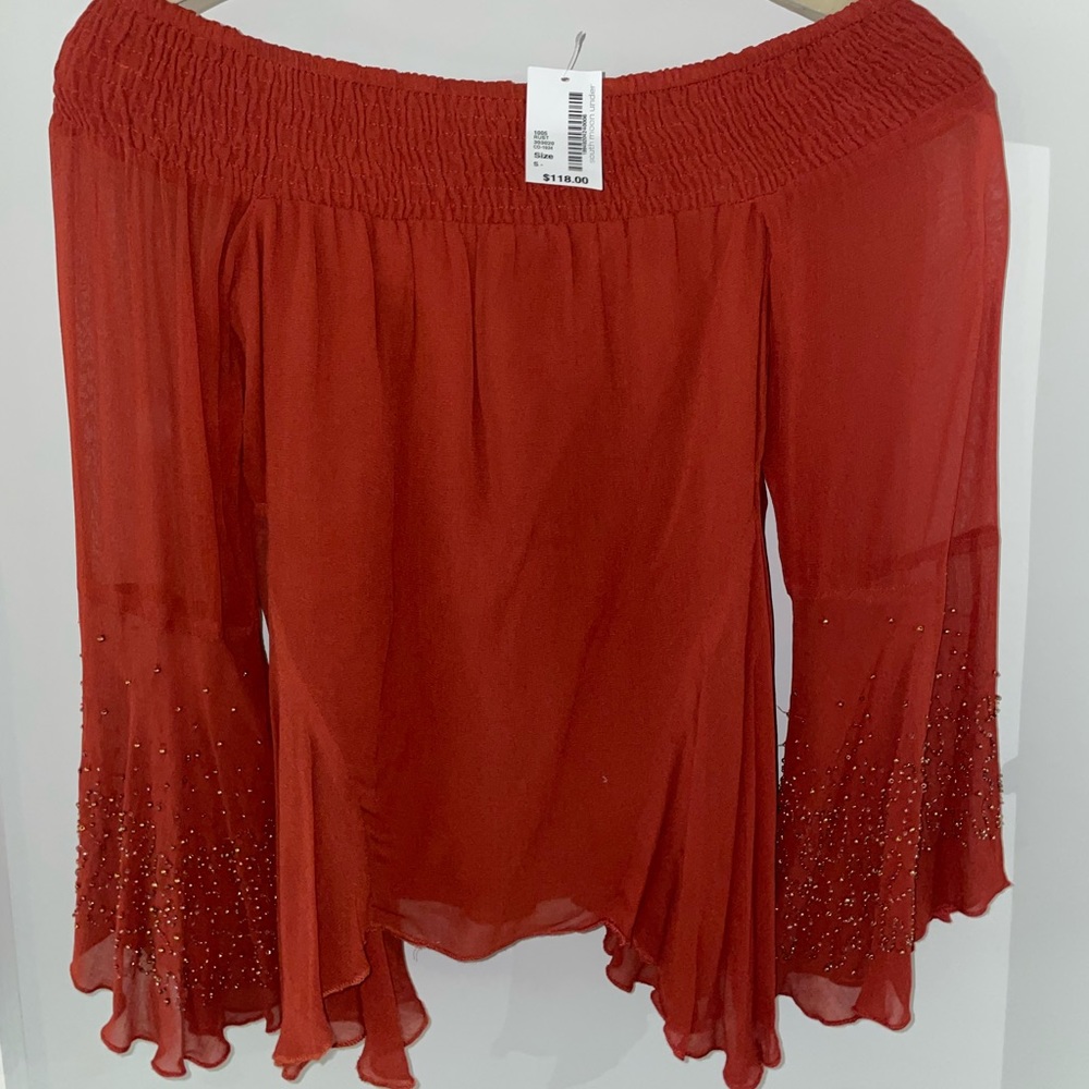 NEW W/ TAGS Chloe Oliver Off the Shoulder Blouse Size S